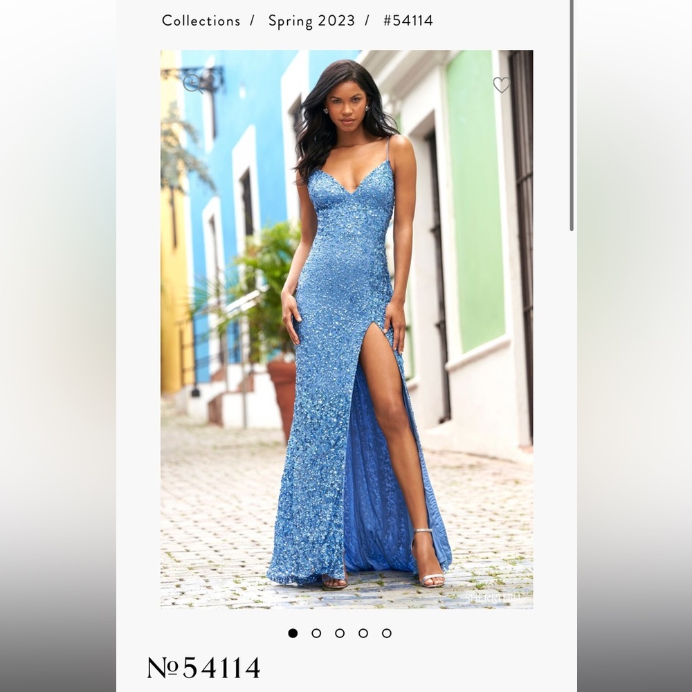 Sherri Hill Prom dress bright blue, NWT, Size 2